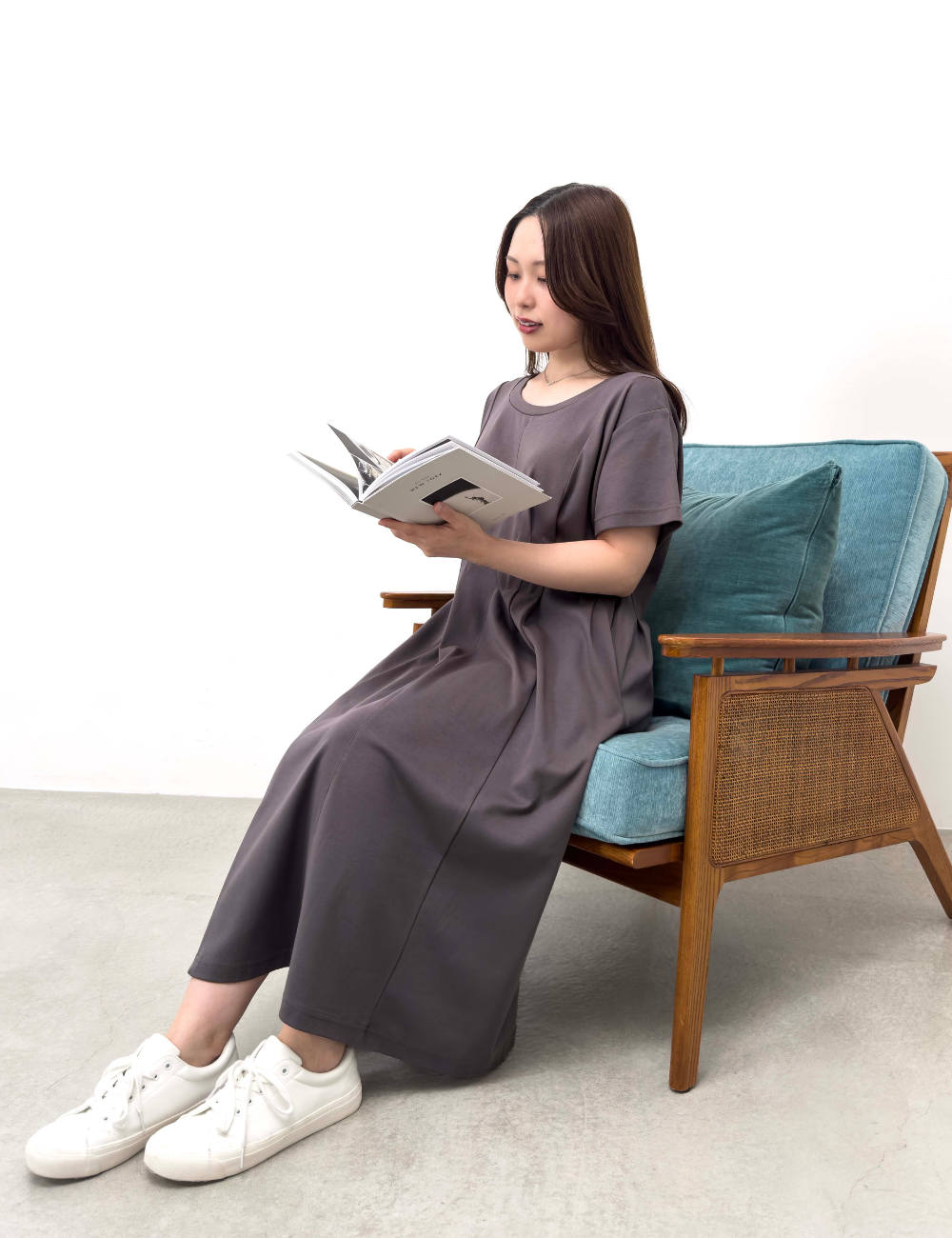 汗染み防止タックTシャツワンピ