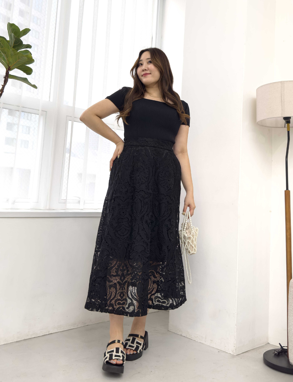 Sheer Lace Skirt