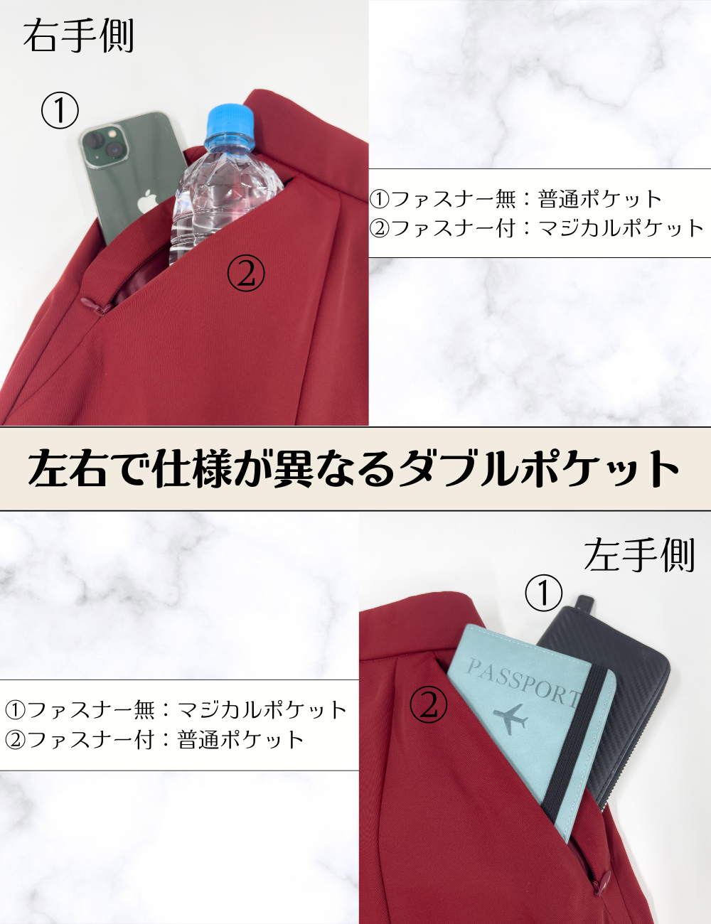 [Basic Line] Double Pocket Flared Skirt