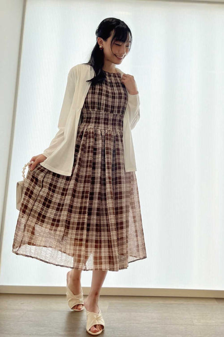 マジョリカワンピ/ブラウン/F