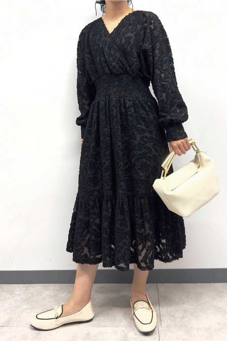 シャギーシエナワンピ/ブラック/PF